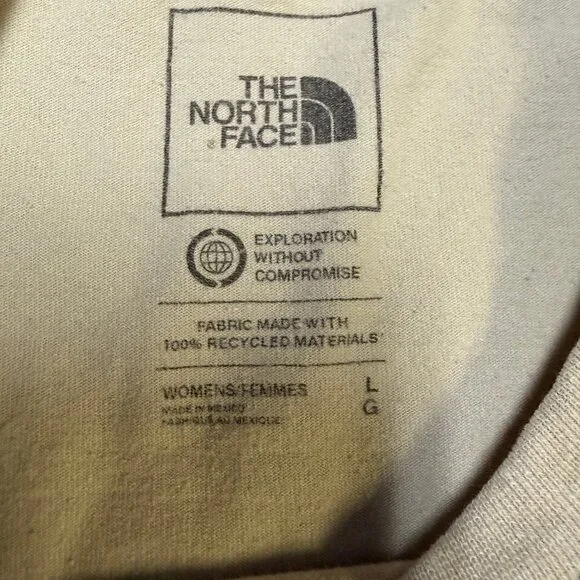 The North Face Women’s Berk Ringer T-Shirt Large Yellow Graphic EUC - Picture 6 of 12